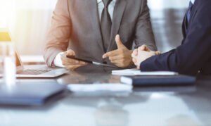 A first-time property investor consulting an expert