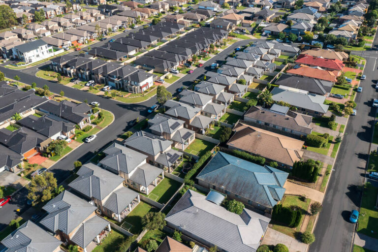 A row of residential properties in Sydney, Australia.